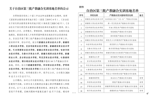 我校烹饪与餐饮管理学院获批自治区第三批产教融合实训基地——现代餐饮产教融合实训基地2024-12-10
